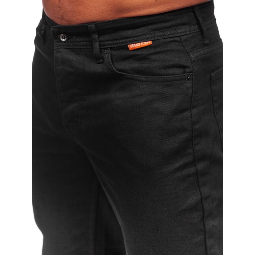 Czarne spodnie materiałowe męskie Denley GT 30/S promocja Denley