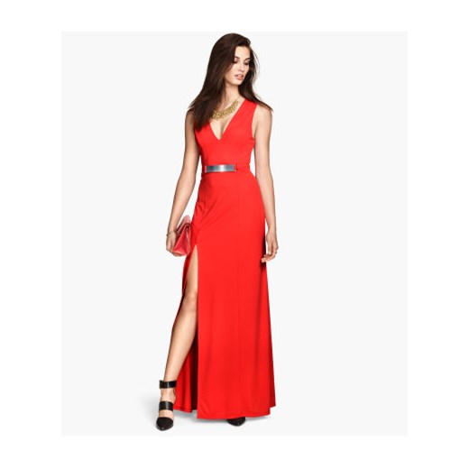  Długa suknia  h-m czerwony długie