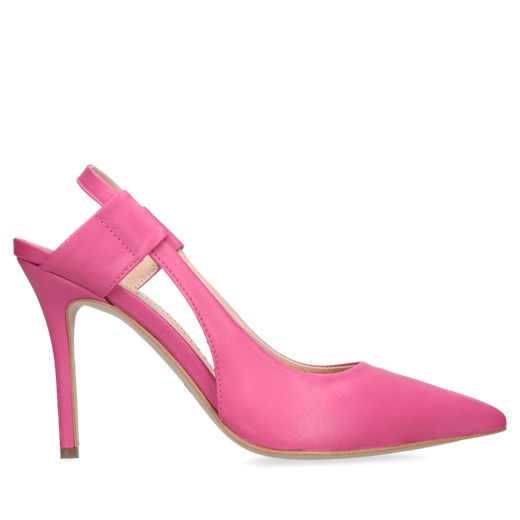 Różowe szpilki Sophia ze skóry licowej bez pięty, Konopka Shoes Conhpol Bis 38 Konopka Shoes