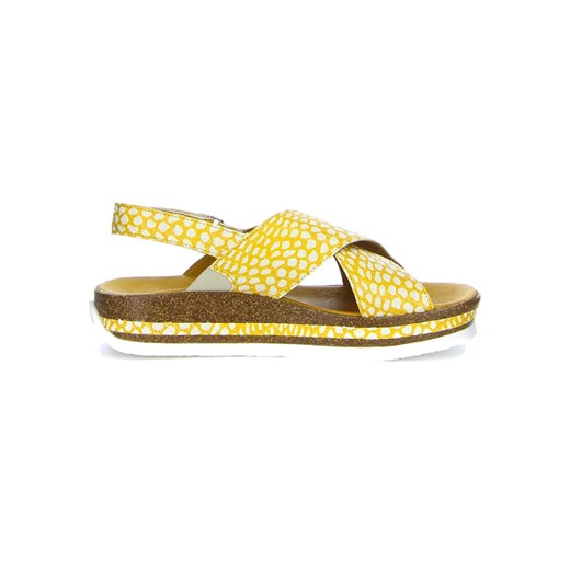Skórzane sandały "Zega" w kolorze żółtym Think! 38 promocja Limango Polska