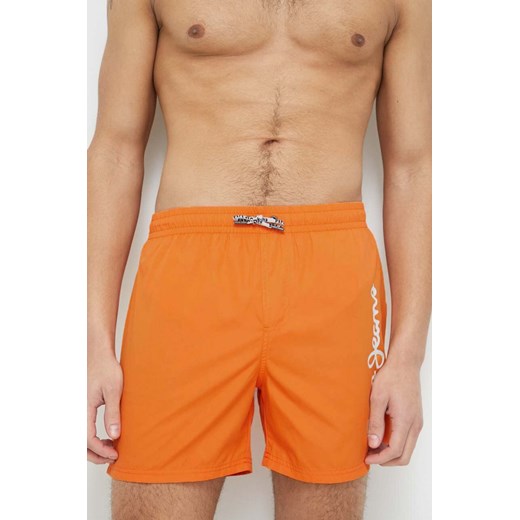 Pepe Jeans szorty kąpielowe Finnick kolor pomarańczowy ze sklepu ANSWEAR.com w kategorii Kąpielówki - zdjęcie 156000064