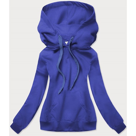 Cienka damska bluza z kapturem ciemna niebieska (wb11001-15) ze sklepu goodlookin.pl w kategorii Bluzy damskie - zdjęcie 156008600