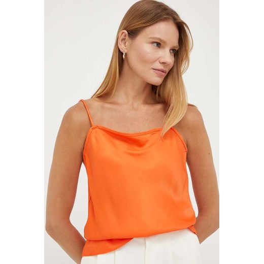 Herskind bluzka damska kolor pomarańczowy gładka ze sklepu ANSWEAR.com w kategorii Bluzki damskie - zdjęcie 156013303