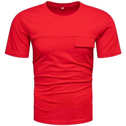 T-shirt męski Recea wielokolorowy z krótkimi rękawami 