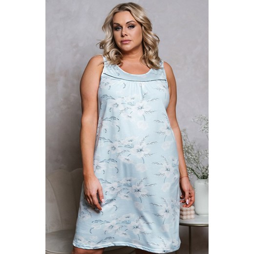 Koszula nocna damska niebieska na szerokich ramiączkach Surfinia, Kolor Italian Fashion 3XL okazyjna cena Intymna
