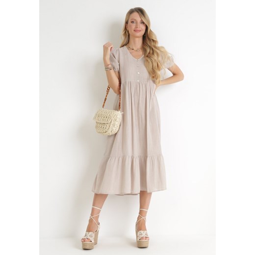 Sukienka Born2be midi casual luźna oversize'owa