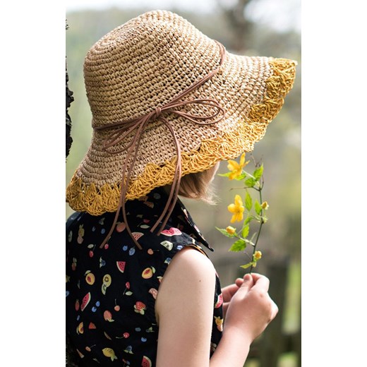 Babie lato kapelusz plażowy cz20214-1, Kolor beżowo-żółty, Rozmiar uniwersalny, Art of Polo ze sklepu Primodo w kategorii Kapelusze damskie - zdjęcie 156042031