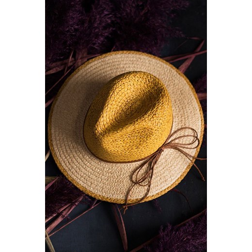 Leukada kapelusz plażowy cz21175-1, Kolor musztardowy, Rozmiar uniwersalny, Art of Polo ze sklepu Primodo w kategorii Kapelusze damskie - zdjęcie 156042143