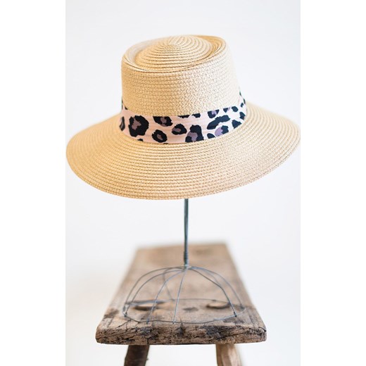 Simple Cheetah kapelusz plażowy cz21234-1, Kolor beżowy, Rozmiar uniwersalny, uniwersalny Primodo