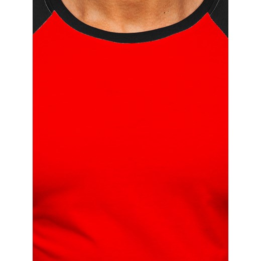 Czerwono-czarny t-shirt męski Denley 8T82 M okazja Denley