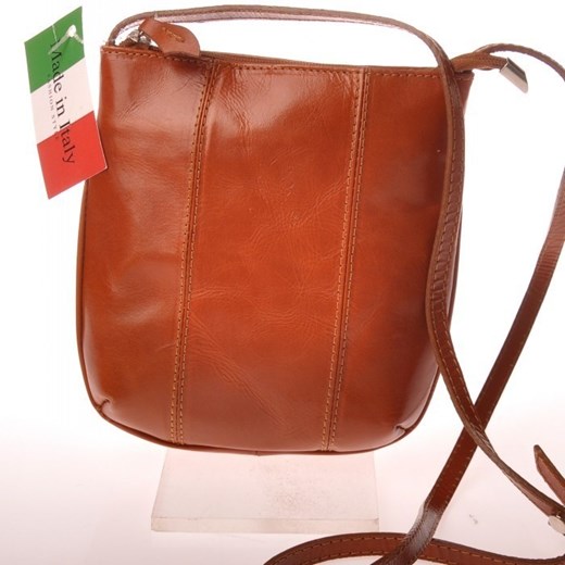 MADE IN ITALY Postino 103 ruda włoska torebka skórzana listonoszka skorzana-com brazowy casual