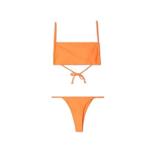 Cropp - Pomarańczowy strój kąpielowy bikini - Pomarańczowy Cropp M Cropp