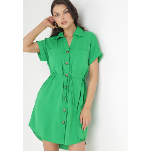Ciemnozielona Sukienka Talosura M Born2be Odzież