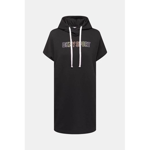 DKNY Sukienka dresowa z kapturem - Czarny - Kobieta - L (L) XL (XL) okazja Halfprice