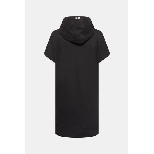 DKNY Sukienka dresowa z kapturem - Czarny - Kobieta - L (L) M (M) okazyjna cena Halfprice