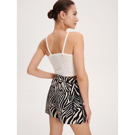 Reserved - Szorty z lnem - Wielobarwny Reserved XL Reserved