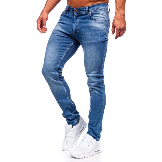 Granatowe spodnie jeansowe męskie slim fit Denley 6767 31/M Denley okazyjna cena