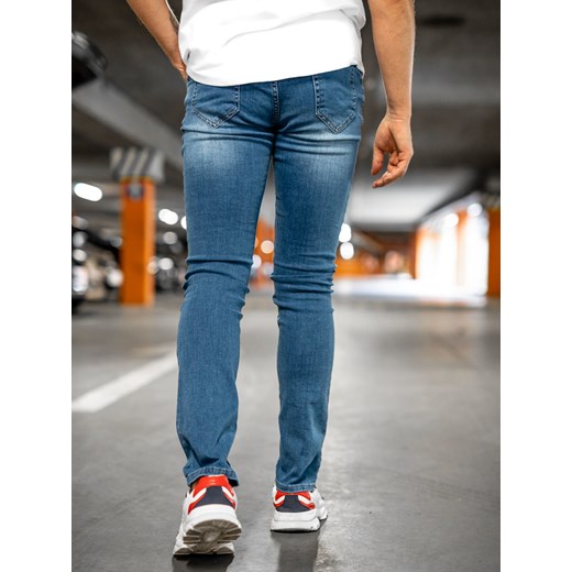 Granatowe spodnie jeansowe męskie slim fit Denley 6767 34/L okazja Denley