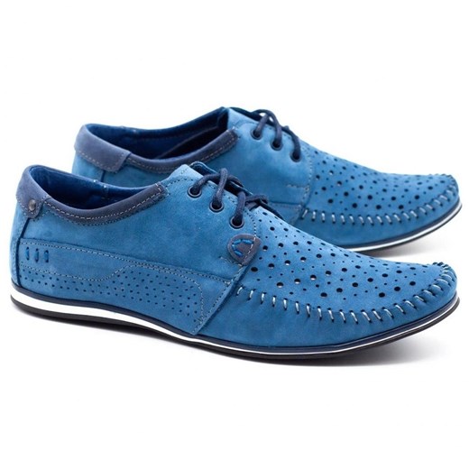 KOMODO Buty męskie mokasyny 875 lato niebieskie Komodo 44 ButyModne.pl