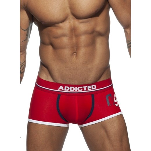 BOKSERKI MĘSKIE ADDICTED - AD708 SPORT 09 BOXER RED Addicted M meskiegacie.pl