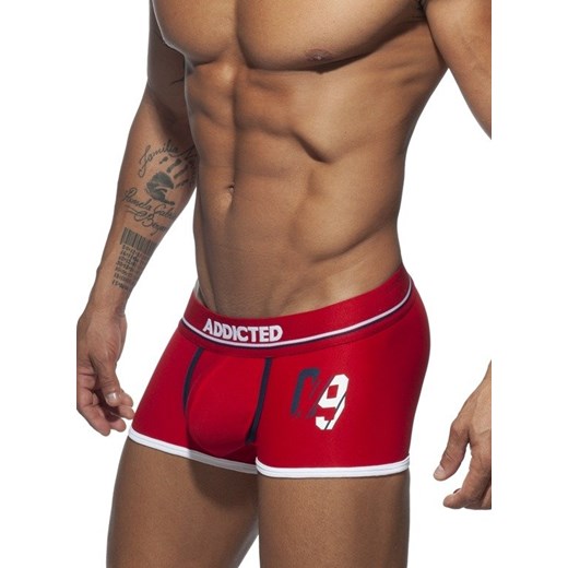 BOKSERKI MĘSKIE ADDICTED - AD708 SPORT 09 BOXER RED Addicted M meskiegacie.pl
