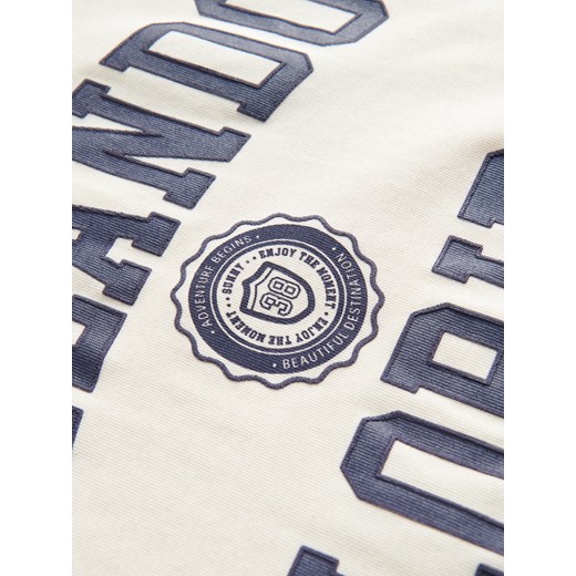 Bluzka damska Reserved beżowa z krótkim rękawem 