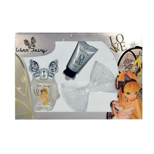 Winx Fairy Couture Stella W Zestaw perfum Edt 100ml + 75ml Balsam + Spinka do włosów e-glamour bialy balsamy