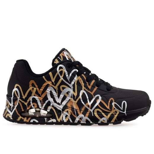 Buty Skechers Uno Metallic Love 155523BKGD - czarne ze sklepu streetstyle24.pl w kategorii Buty sportowe damskie - zdjęcie 156144673
