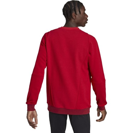 Czerwona bluza męska Adidas sportowa jesienna 