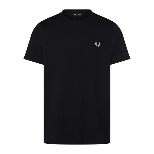 Fred Perry T-shirt męski Mężczyźni Bawełna granatowy jednolity ze sklepu vangraaf w kategorii T-shirty męskie - zdjęcie 156154234