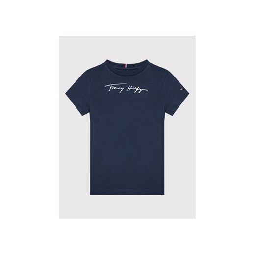 Tommy Hilfiger T-Shirt Script KS0KS00174 D Granatowy Regular Fit Tommy Hilfiger 8 okazyjna cena MODIVO
