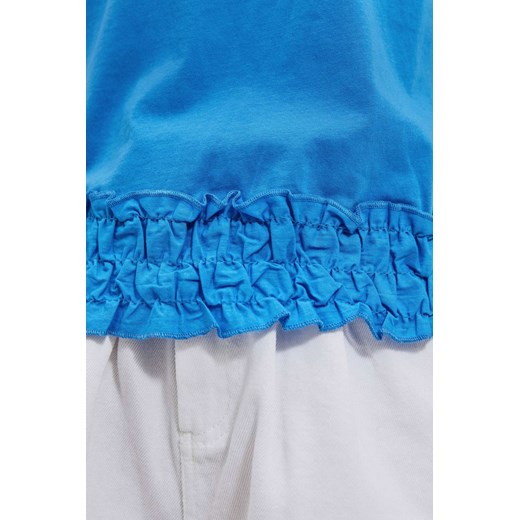 Gładka bluzka lazurowa ze sklepu Moodo.pl w kategorii Bluzki damskie - zdjęcie 156166673