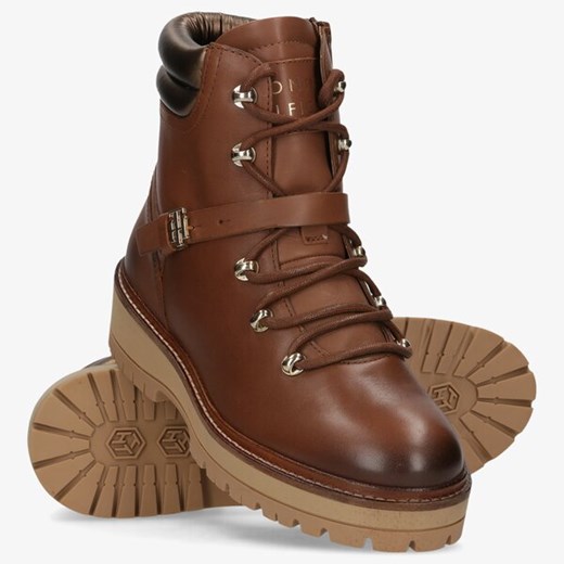 TOMMY HILFIGER POLISHED LEATHER FLAT BOOT Tommy Hilfiger 37 wyprzedaż Symbiosis