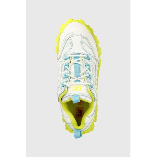 Buty sportowe damskie Caterpillar sneakersy na wiosnę sznurowane na platformie skórzane 