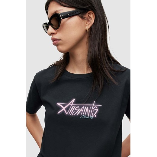 AllSaints t-shirt bawełniany kolor czarny L ANSWEAR.com