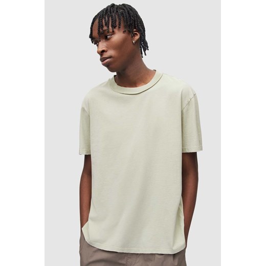 AllSaints t-shirt bawełniany kolor beżowy gładki L ANSWEAR.com