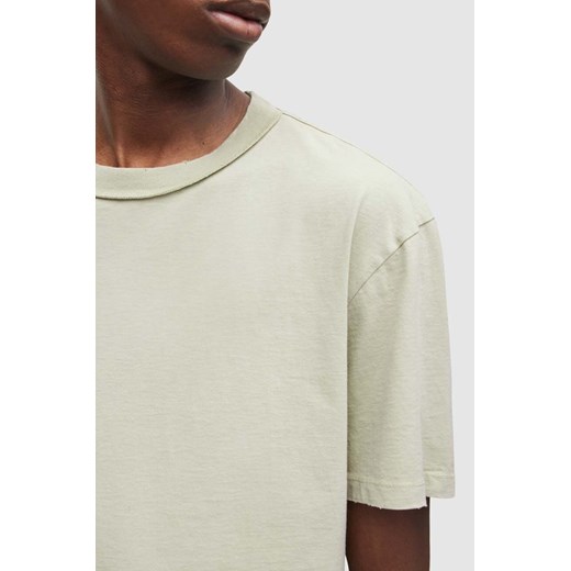 AllSaints t-shirt bawełniany kolor beżowy gładki XL ANSWEAR.com