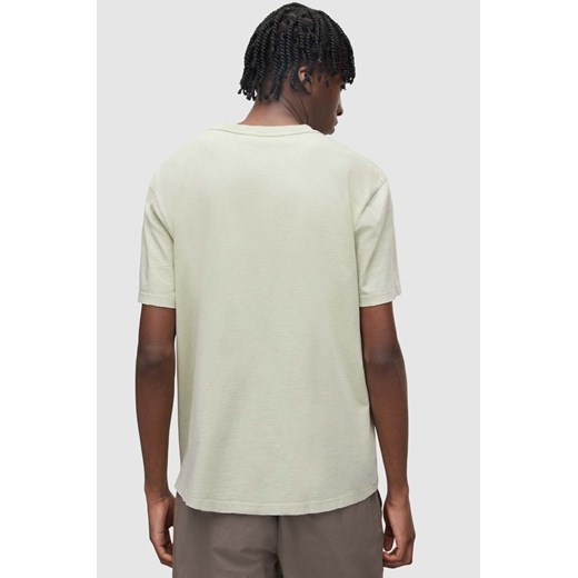 AllSaints t-shirt bawełniany kolor beżowy gładki S ANSWEAR.com