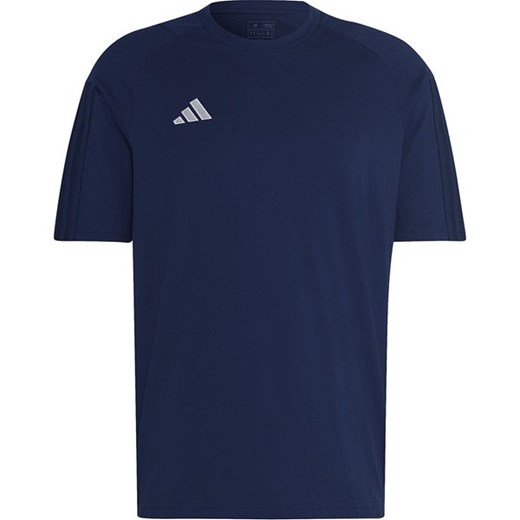 T-shirt męski Adidas na wiosnę niebieski z krótkim rękawem 