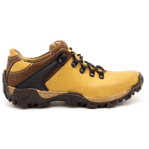 KENT Męskie buty trekkingowe 116 żółte ze sklepu ButyModne.pl w kategorii Buty trekkingowe męskie - zdjęcie 156210543