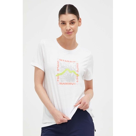 Mammut t-shirt sportowy Core kolor biały ze sklepu ANSWEAR.com w kategorii Bluzki damskie - zdjęcie 156230101