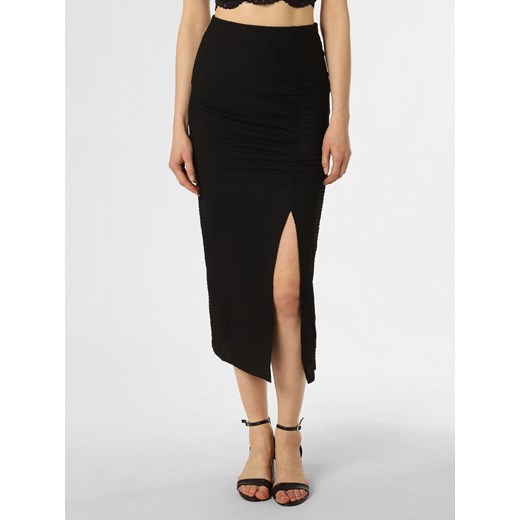 EDITED Spódnica damska Kobiety Sztuczne włókno czarny jednolity ze sklepu vangraaf w kategorii Spódnice - zdjęcie 156235922
