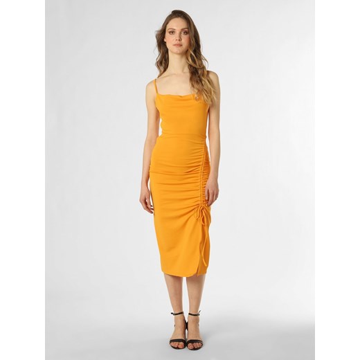 EDITED Sukienka damska Kobiety Sztuczne włókno pomarańczowy jednolity ze sklepu vangraaf w kategorii Sukienki - zdjęcie 156235924