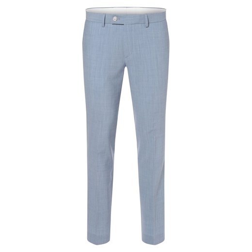 Finshley & Harding London Męskie spodnie od garnituru modułowego Mężczyźni Slim Fit Sztuczne włókno jasnoniebieski marmurkowy ze sklepu vangraaf w kategorii Spodnie męskie - zdjęcie 156258630