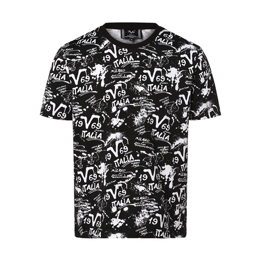 T-shirt męski Mężczyźni Bawełna czarny wzorzysty S vangraaf