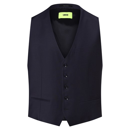 Cinque Męska kamizelka od garnituru modułowego Mężczyźni Regular Fit granatowy jednolity ze sklepu vangraaf w kategorii Kamizelki męskie - zdjęcie 156258782