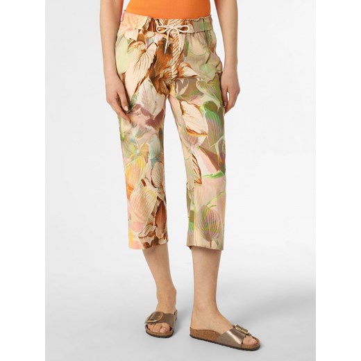 TONI Spodnie z dodatkiem lnu Kobiety len beżowy wzorzysty ze sklepu vangraaf w kategorii Spodnie damskie - zdjęcie 156258991