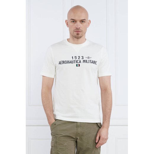 T-shirt męski Aeronautica Militare z krótkimi rękawami z bawełny 