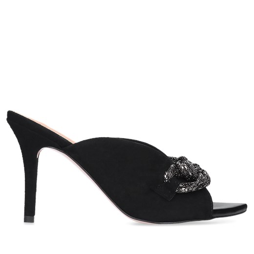 Czarne klapki Lauren, Visconi, VS0001-01, Konopka Shoes Visconi 35 Konopka Shoes