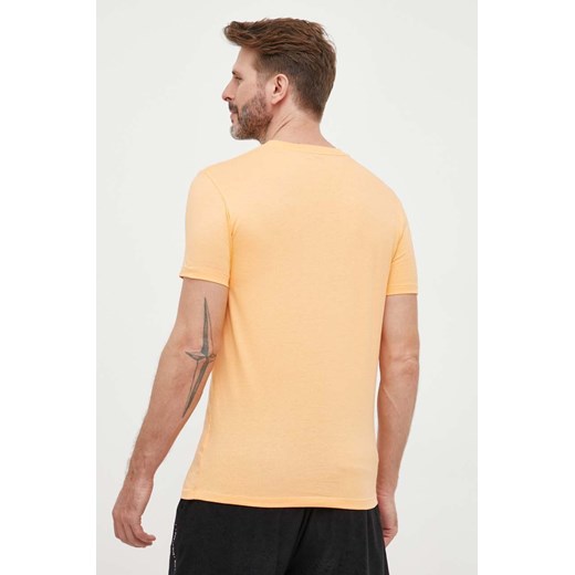Calvin Klein Jeans t-shirt bawełniany kolor pomarańczowy z nadrukiem M ANSWEAR.com